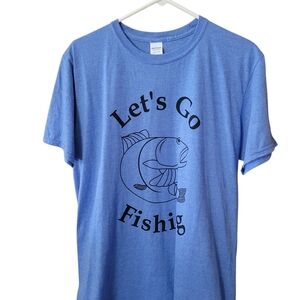 Gildan Blue Fishing Graphic Tee